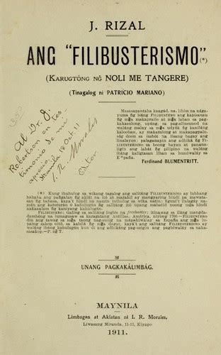 filibusterismo tagalog.
